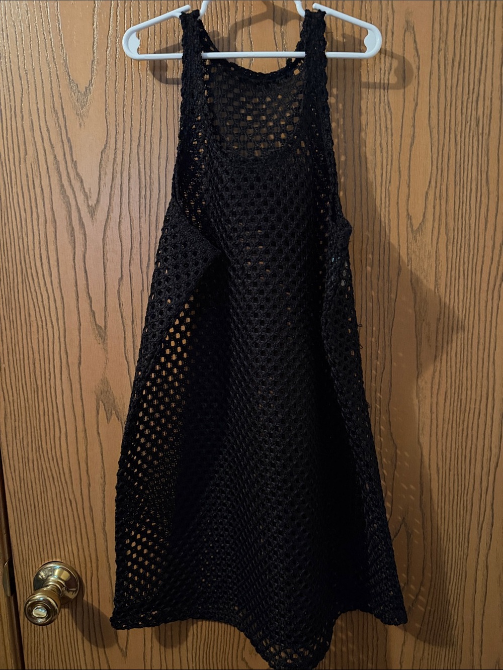 Black Crochet Sleeveless Dress